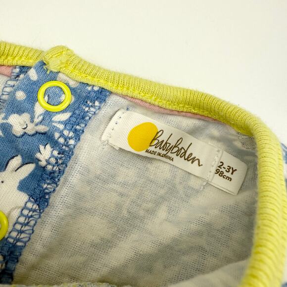 Baby Boden Smocked Blue Bunnies Dress - Picture 4 of 5